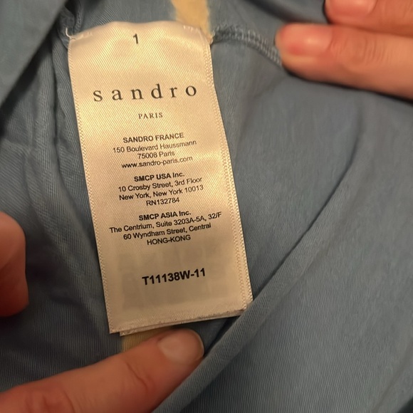 Men’s Sandro tie dye shirt in blue. - Picture 3 of 7